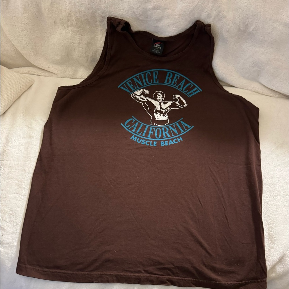Venice beach Muscle Shirt in dark brown - Picture 1 of 3